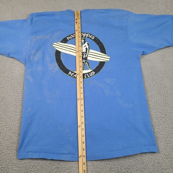 Moondoggies Beach Club T-Shirt Mens Large Blue Surf San Luis Obispo California - Picture 16 of 16